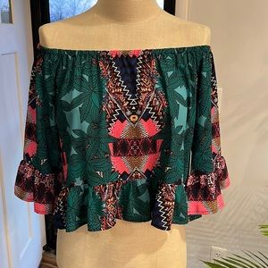 Gianni bini xs- could fit small off shoulder Aztec print top- worn once